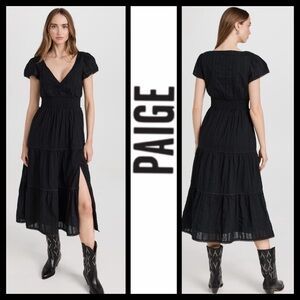 PAIGE Black Midi Dress